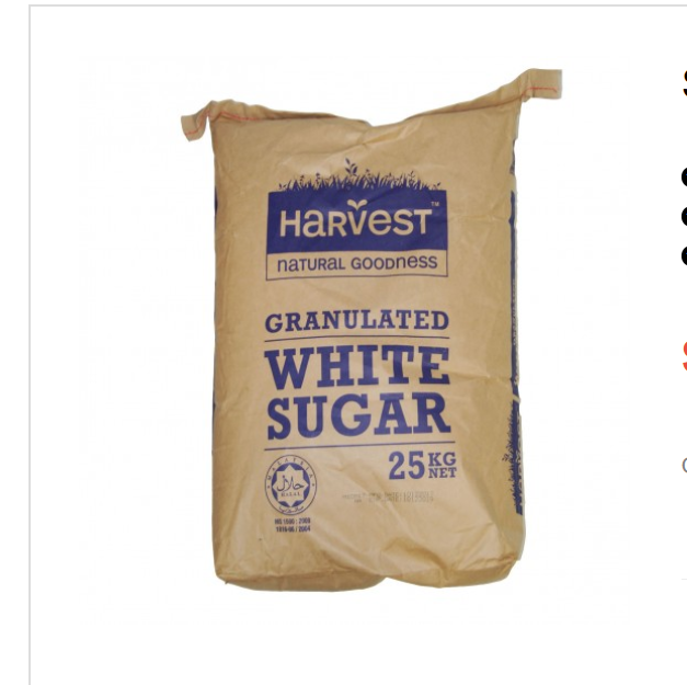 Sugar 25kg - Hive World - Bulk sugar supply for pick-up