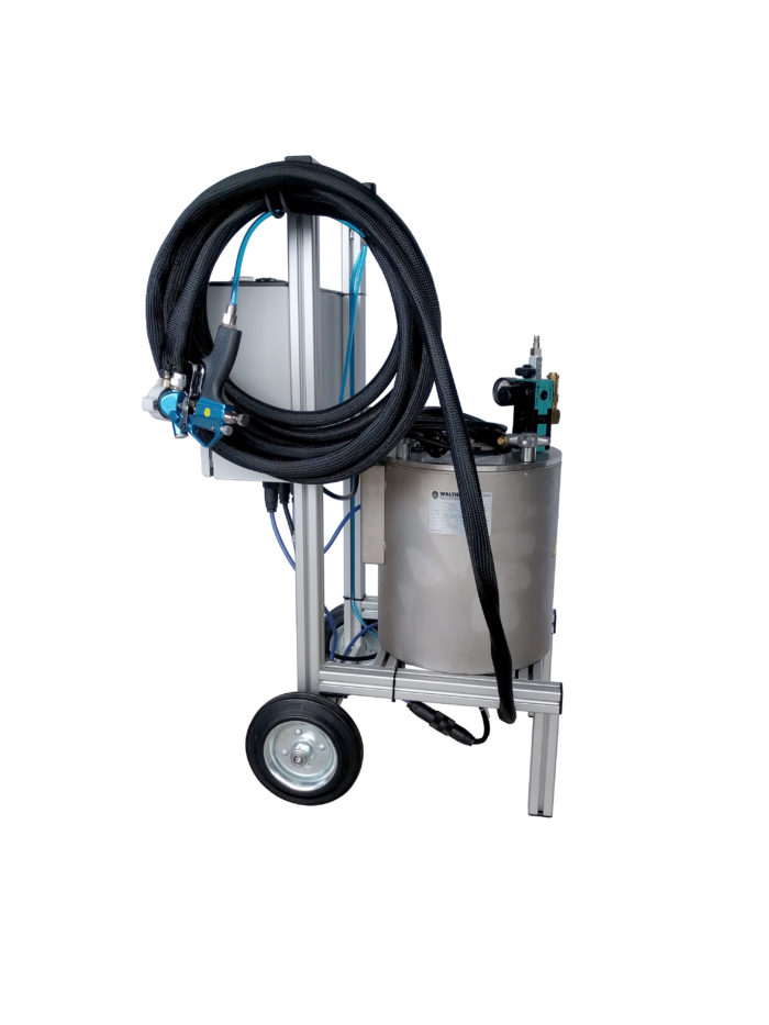 Hot wax pressure pot sprayer